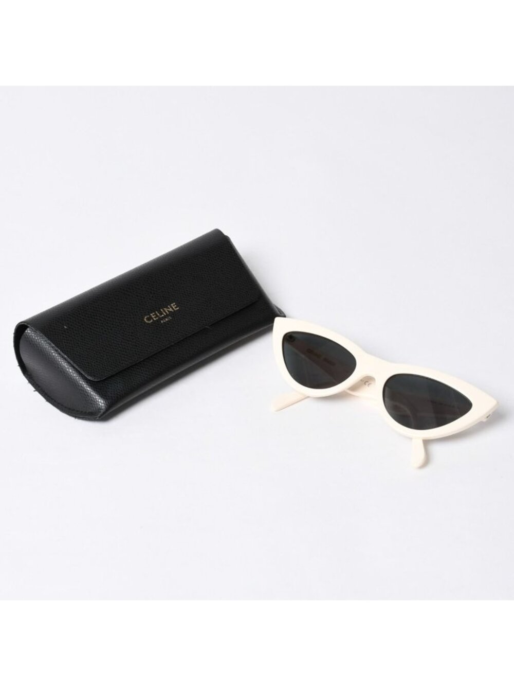 Celine Sunglasses Cream Color Cat Eye Eyewear